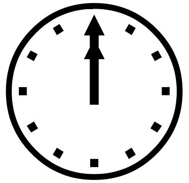 Simbol sata koji pokazuje točno 12 sati