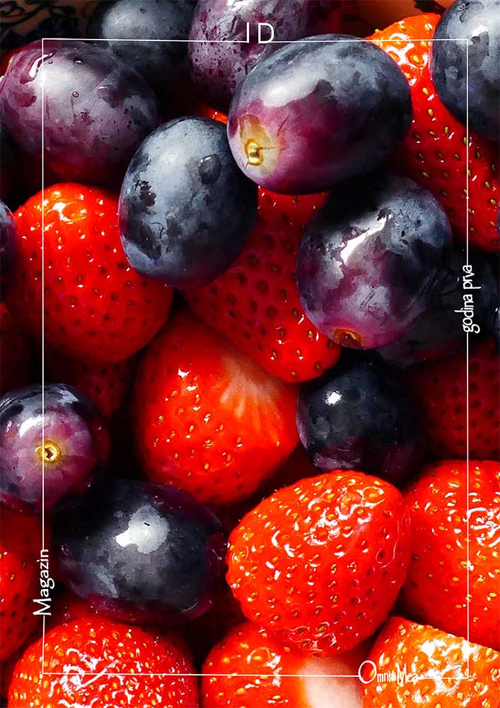 Fotografija 9. poglavlja, crvene jagode i crno grožđe